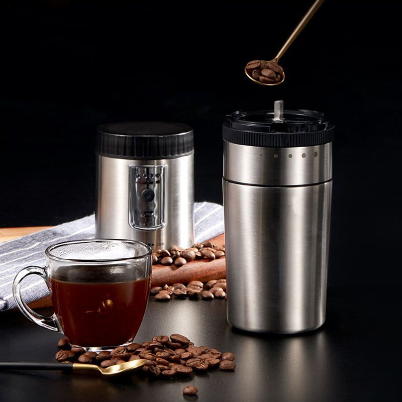 Portable Electric Spice Machine Stainless Steel Burr Coffee Bean Grinder