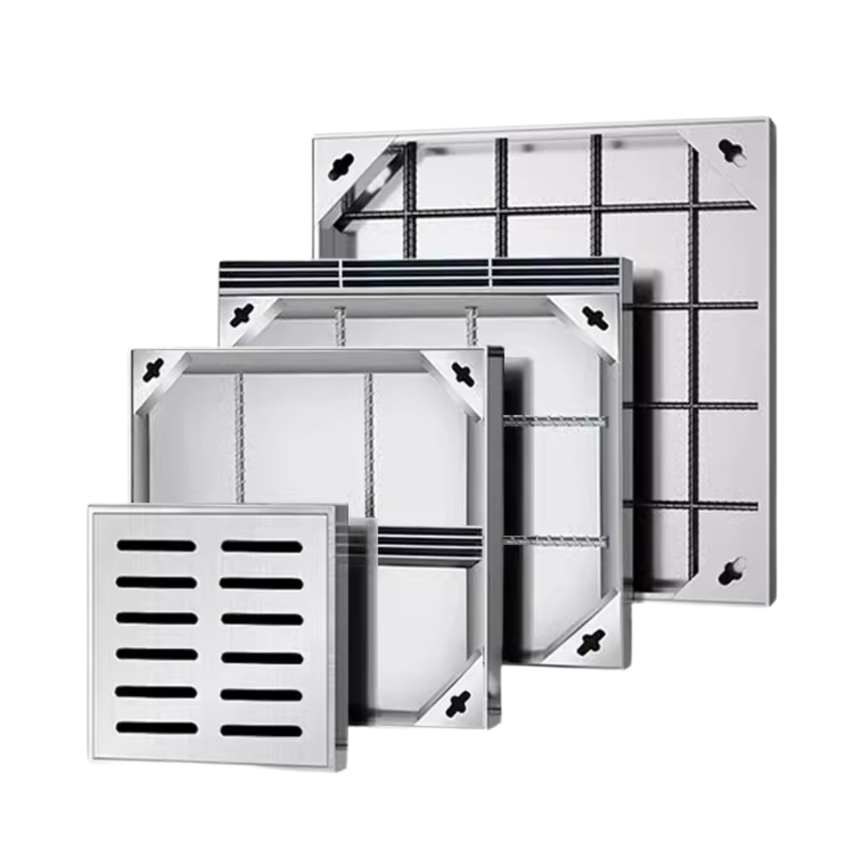 Stainless steel invisible manhole cover Square sewer decorative manhole cover