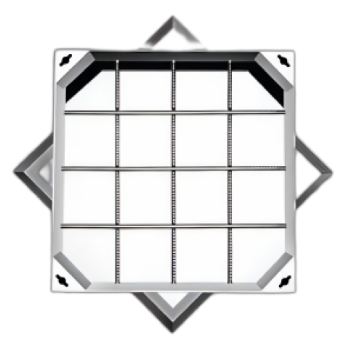 Stainless steel invisible manhole cover Square sewer round manhole cover