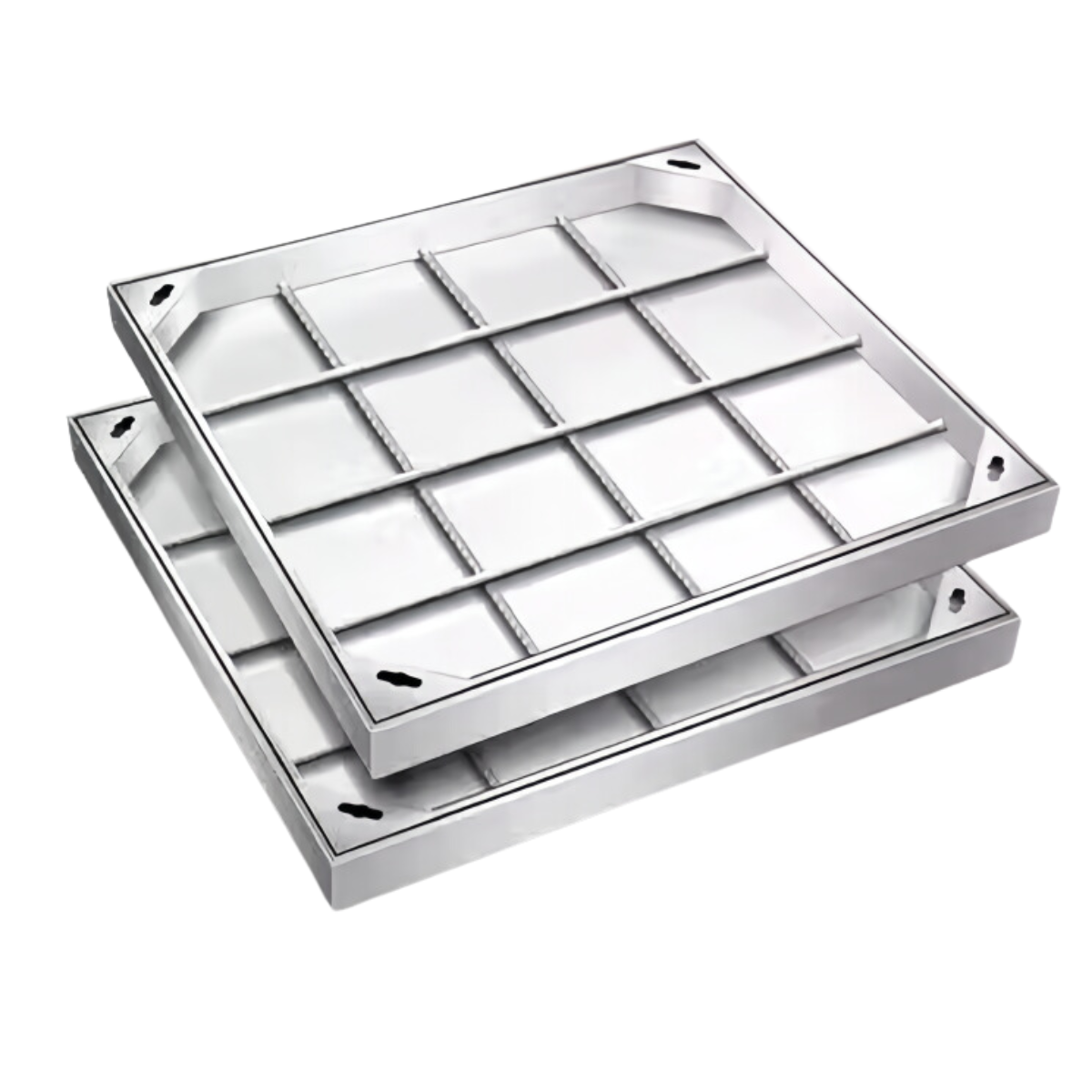 Stainless steel invisible manhole cover Square sewer round manhole cover