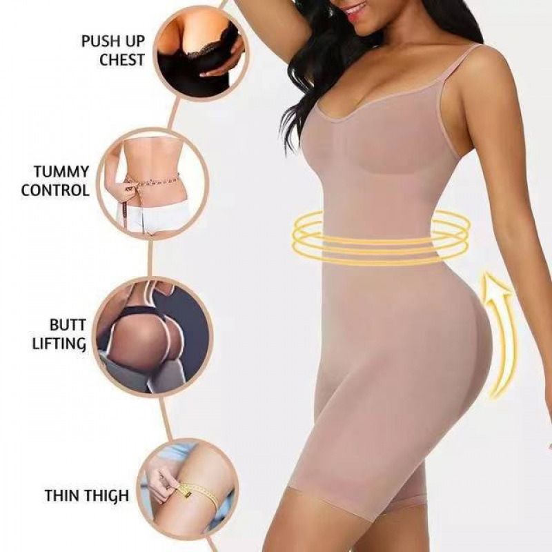 Women Seamless Bodysuit Shapers Abdominal Tummy Control Slimming Shapewear