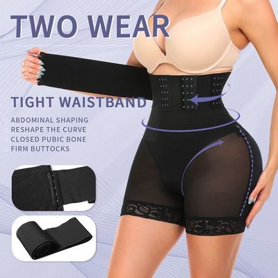 Tummy Control High Waist Bandage Belt Shaper Shorts Body Shapewear