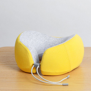 New Yellow Ergonomic Perfect Fit Neck Pillow Memory Foam Travel