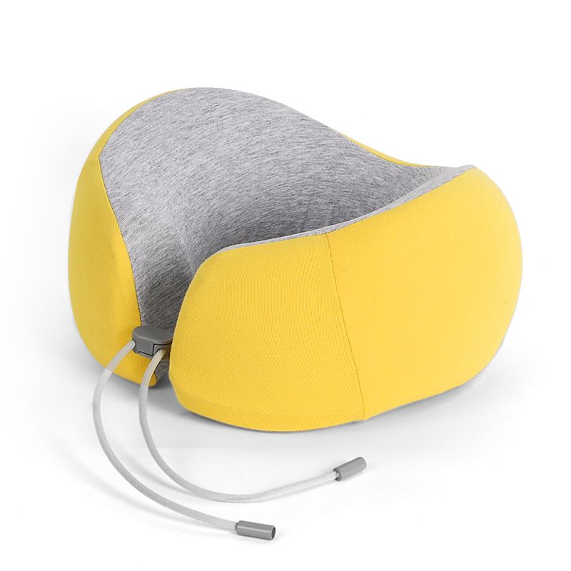 New Yellow Ergonomic Perfect Fit Neck Pillow Memory Foam Travel