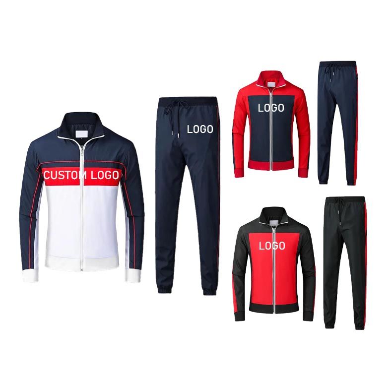 High quality polyester tracksuits breathable custom sports tracksuits for men