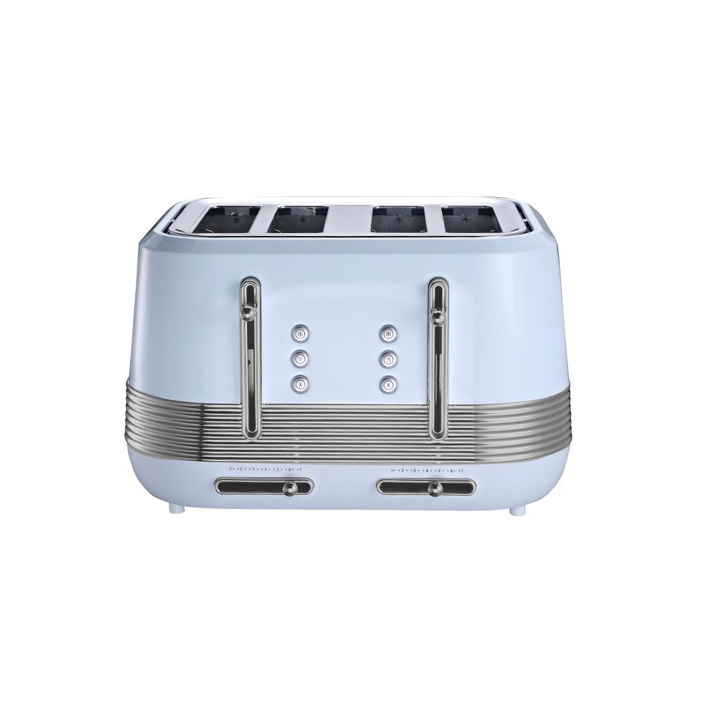 Retro 4 Slice Stainless Steel Automatic Oven Smart Digital Bread Toaster