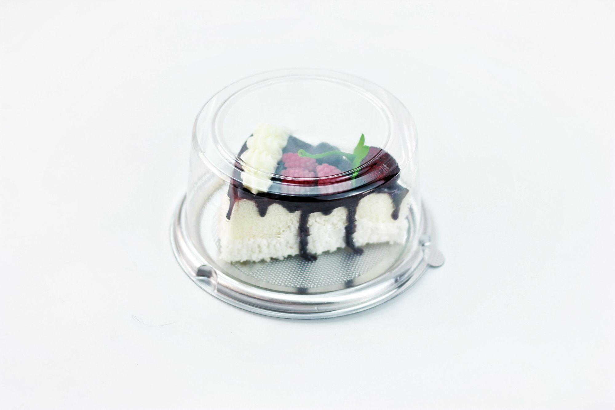 Disposable Single Cake Container Room Cupcake Carrier Box Silver Bottom Pan