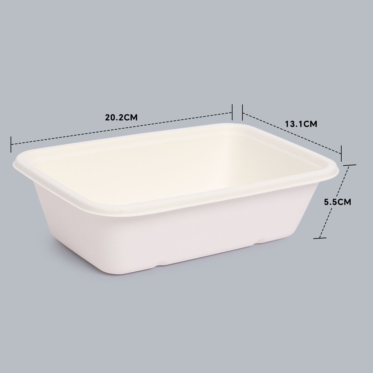 Disposable Tableware 850ml Square Meal Box Biodegradable Tableware Environmentally Friendly Customizable