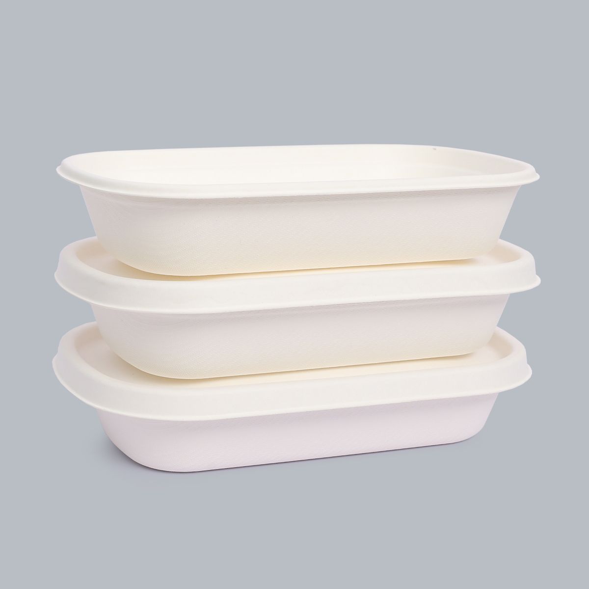 Disposable Tableware 500ml Square Meal Box Recyclable Degradable Takeaway Box Lunch Box customizable