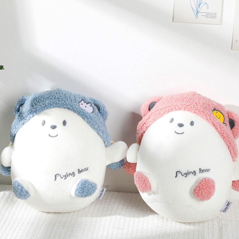 Creative Figurines Bear Couple Ice Cream Color Microbeads 2 In 1 Pillow