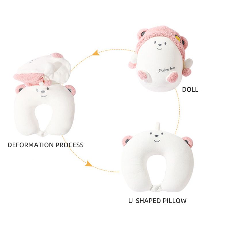 Creative Figurines Bear Couple Ice Cream Color Microbeads 2 In 1 Pillow