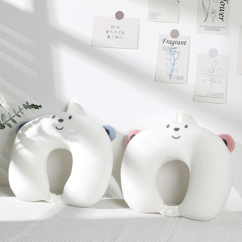 Creative Figurines Bear Couple Ice Cream Color Microbeads 2 In 1 Pillow