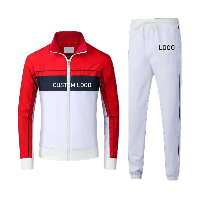 High quality full zip up polyester tracksuits breathable custom tracksuits for men