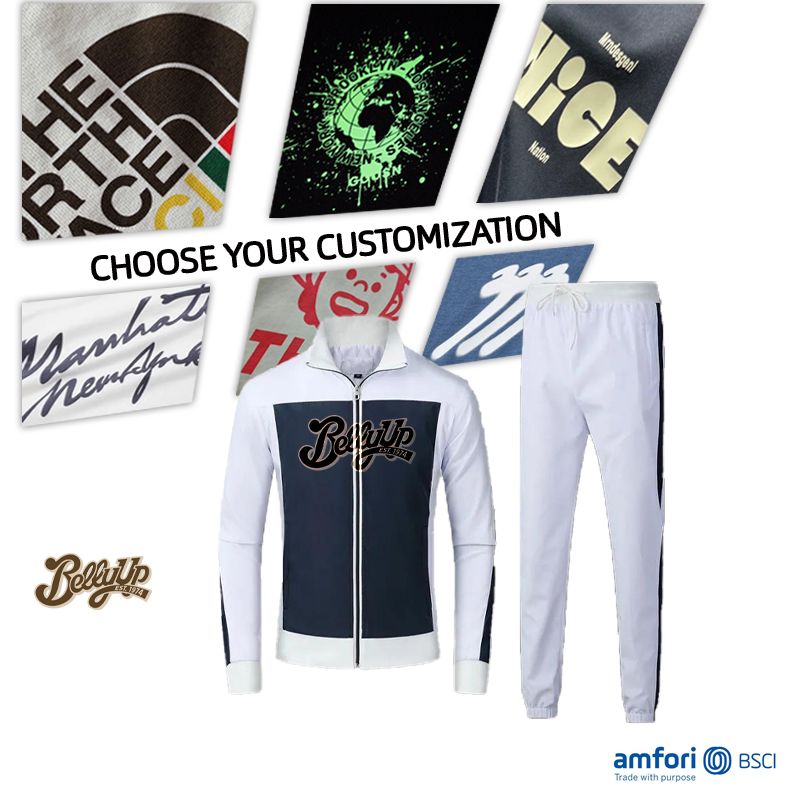 High quality full zip up tracksuit set breathable custom tracksuits for men