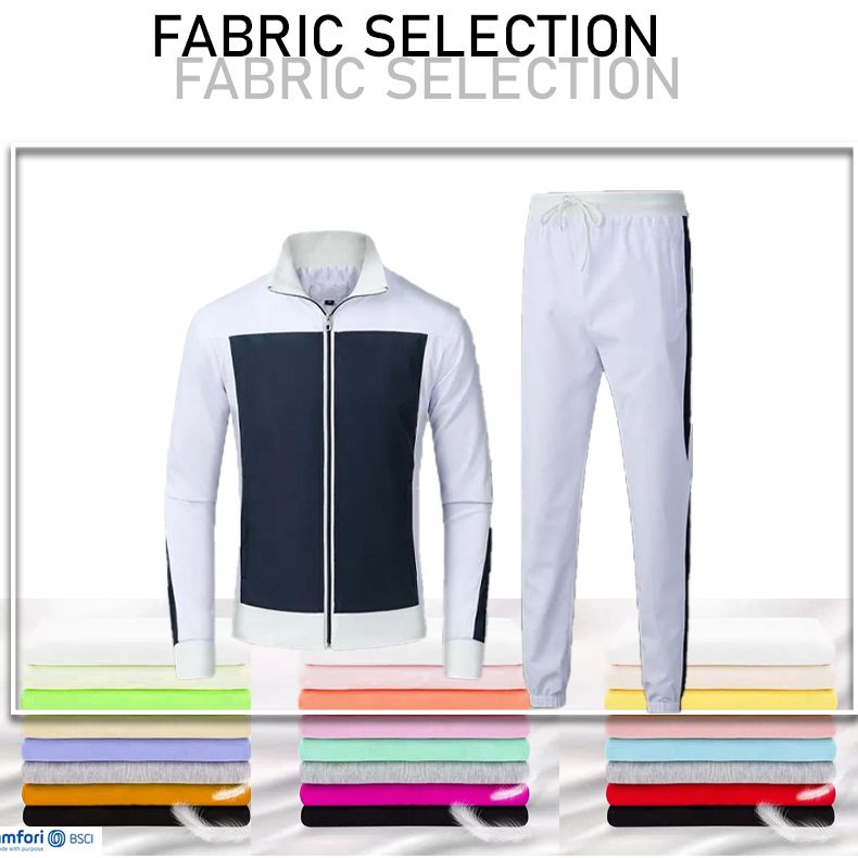 High quality full zip up tracksuit set breathable custom tracksuits for men