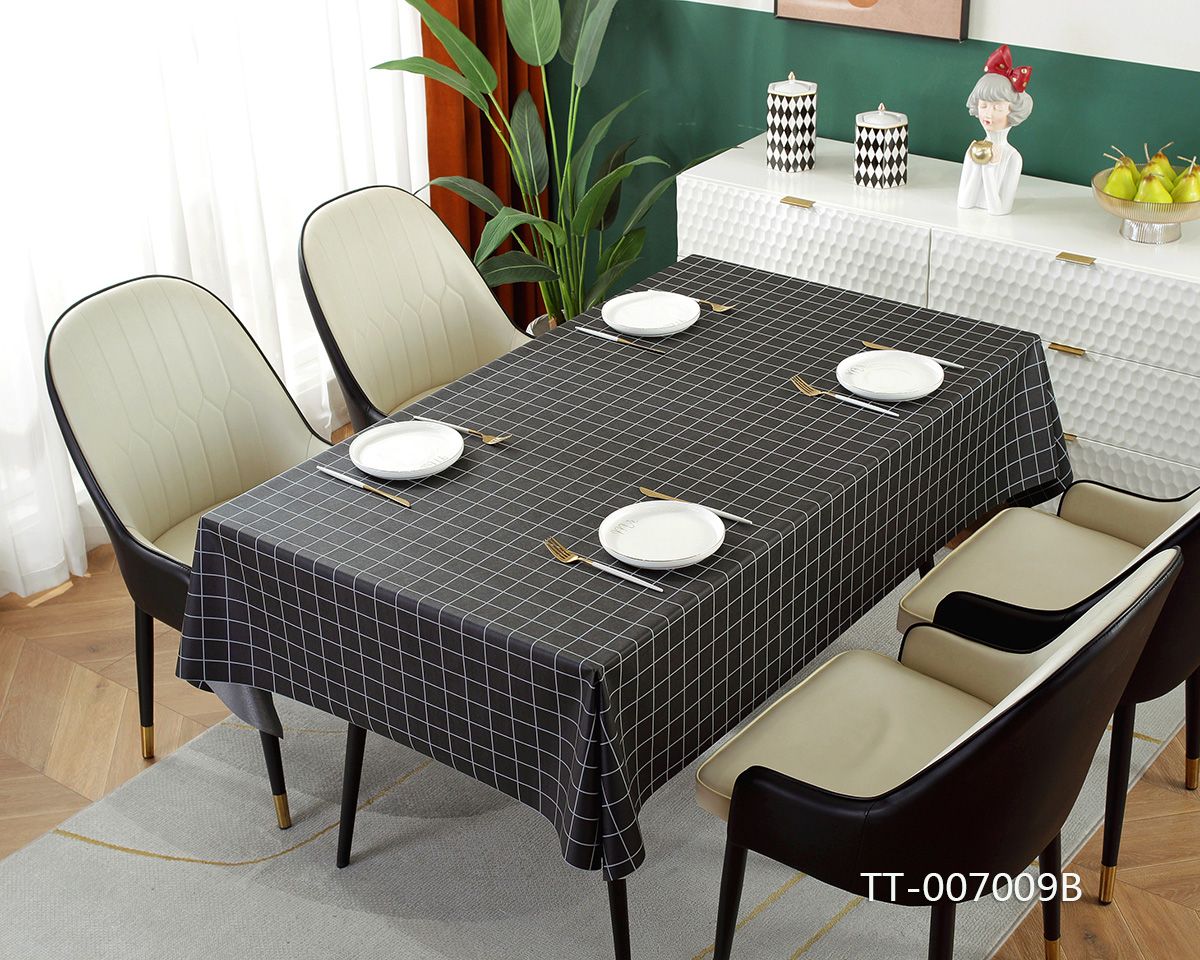 Factory supply price vinyl table cover Waterproof PVC Tablecloths of plastic