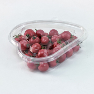 Heart Shaped Plastic Box Strawberry Packaging Charcuterie Boxes with Clear Lids Dessert Boxes