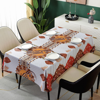 Hot Selling Custom PVC Tablecloth Waterproof And Oil Proof Square Table Cloth With Polyester For Party Decoration