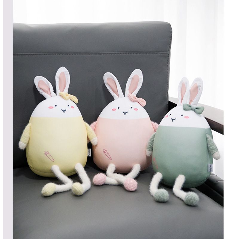 Soft Doll Cartoon Cute Rabbit Microbeads 2 In 1 Neck Pillow for decoration