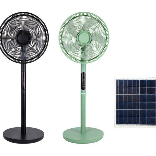 Strong Wind Portable 16 Inches Solar Remote Control Charging Floor Rechargeable Stand Fan