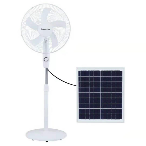 Rechargeable Solar Powered Pedestal Stand 16 Inch Fan With Remote Control