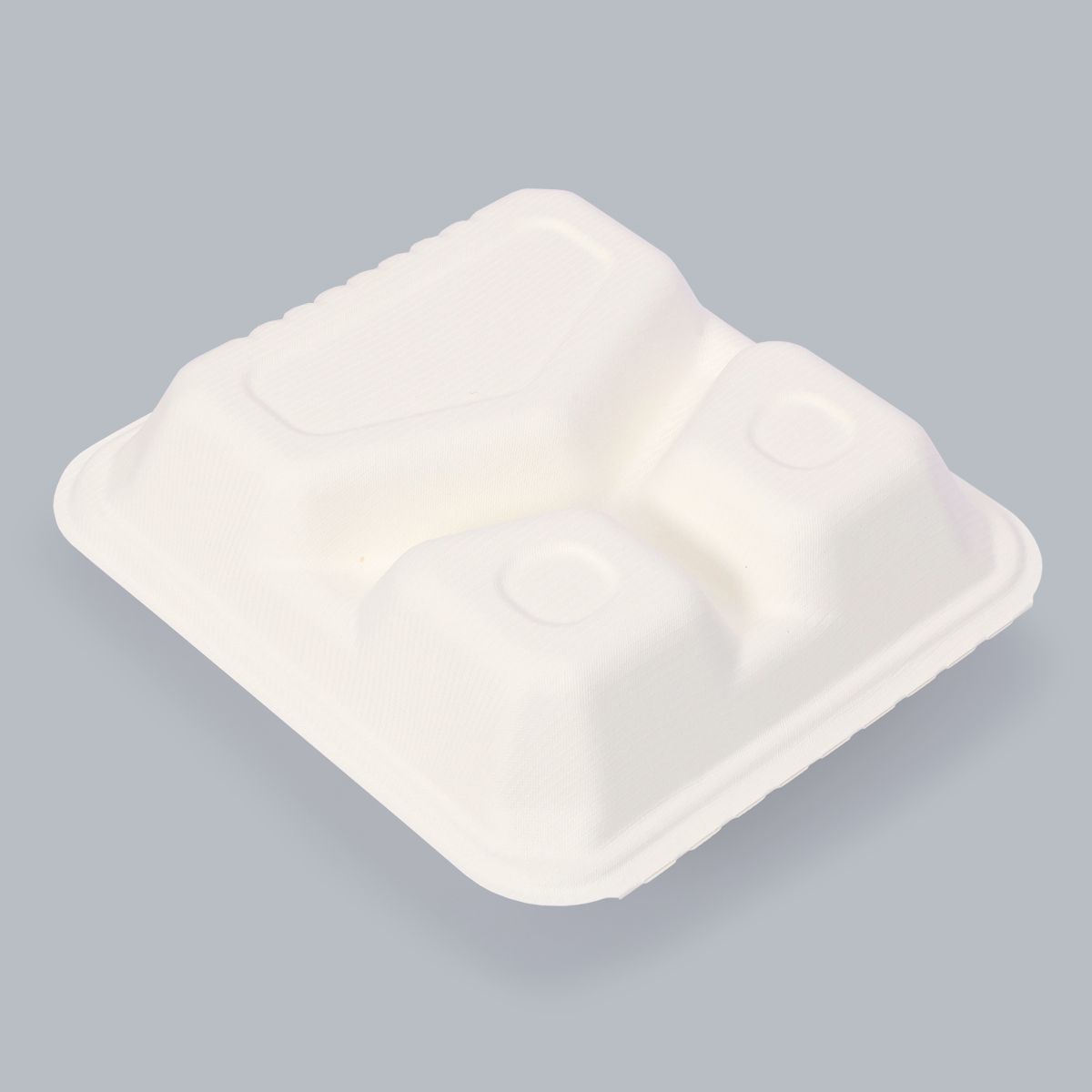 8 inch 3 cells clamshell container 3-compartment box degradable customized tableware food box