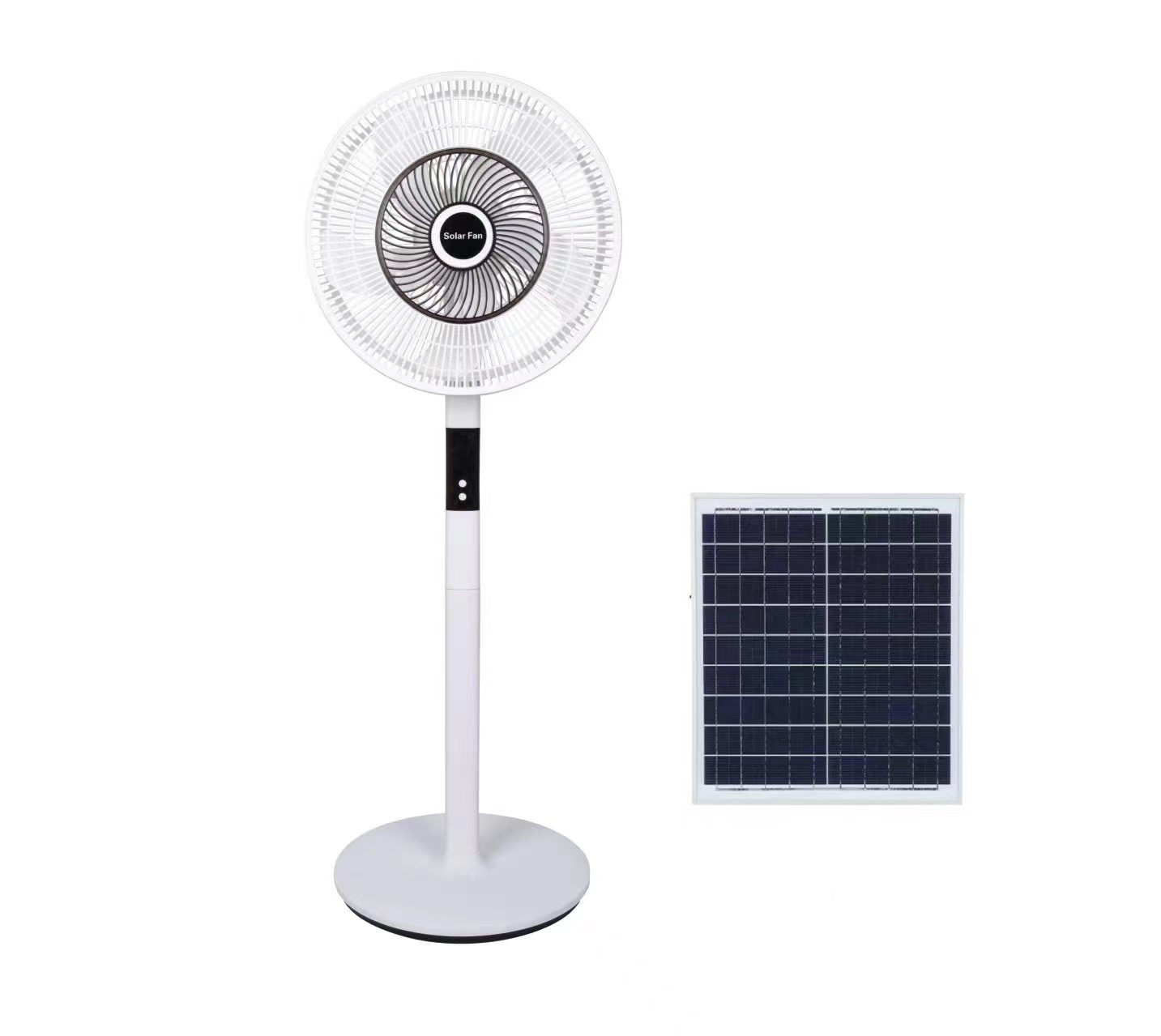 16 Inch 9V Standing Powered Rechargeable Solar Panel Fan With Remote Control