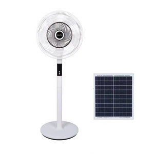 16 Inch 9V Standing Powered Rechargeable Solar Panel Fan With Remote Control