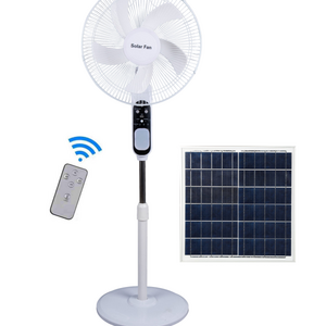 New Simple Pedestal 16 Inch Rechargeable Electric Solar Fan