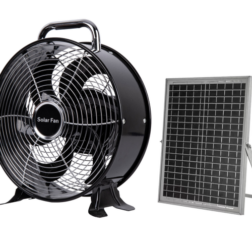 New Design Three Blade Powered Outdoor Solar Rechargeable Floor Fan with Solar Panel