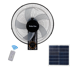 16 Inch Large Cooling Rechargeable Solar Powered Wall Mounted Fan