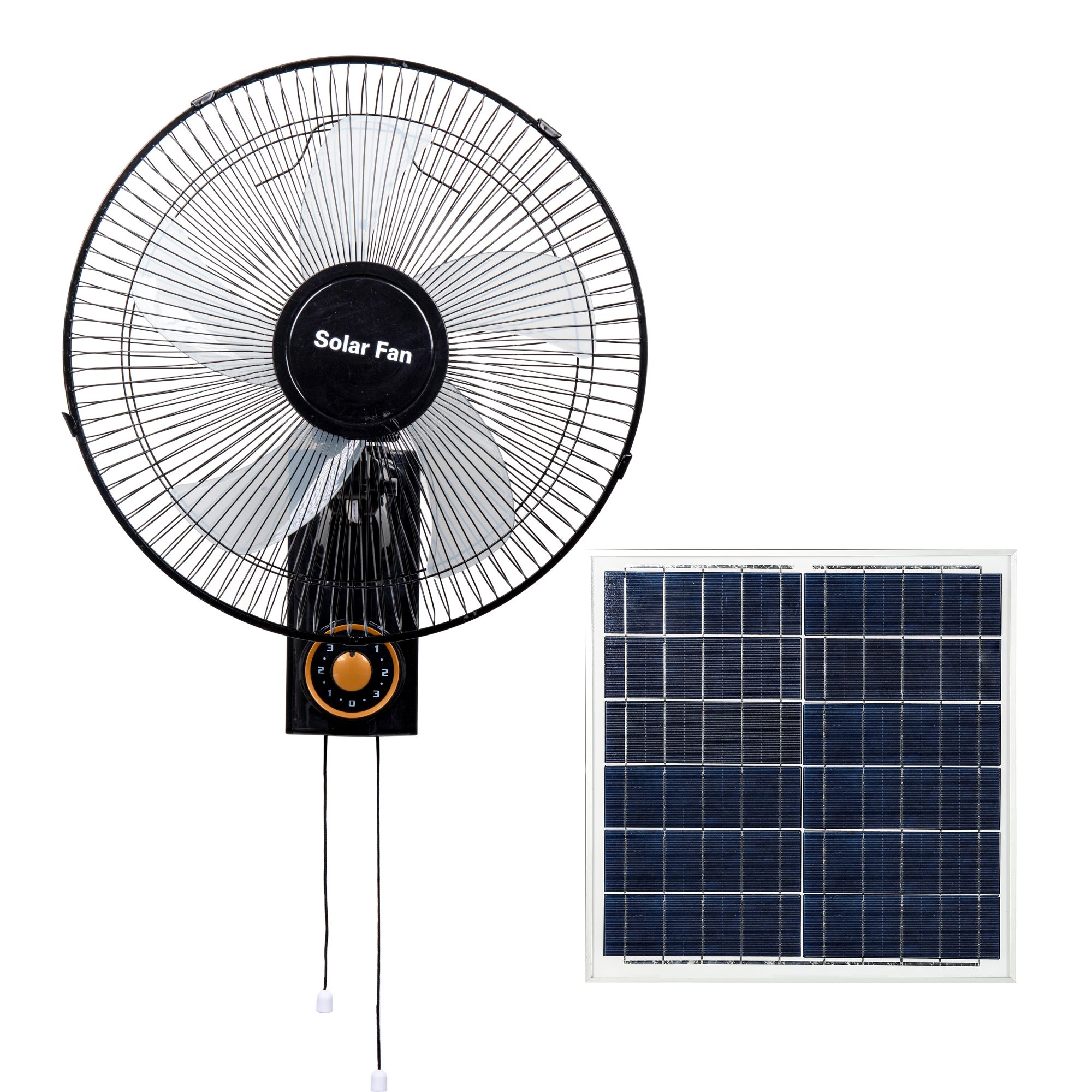 16 Inch Large Cooling Rechargeable Solar Powered Wall Mounted Fan