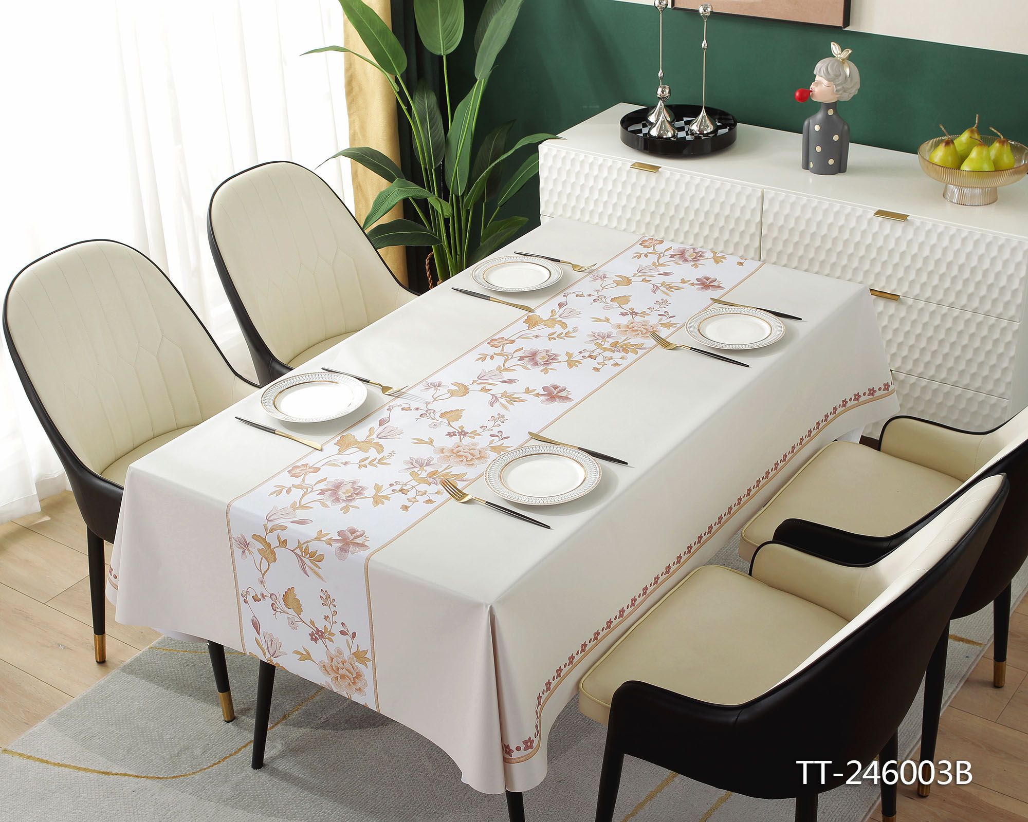 Flower Vinyl Table Cloth Plastic Tablecloth Rolls PVC Table Cover