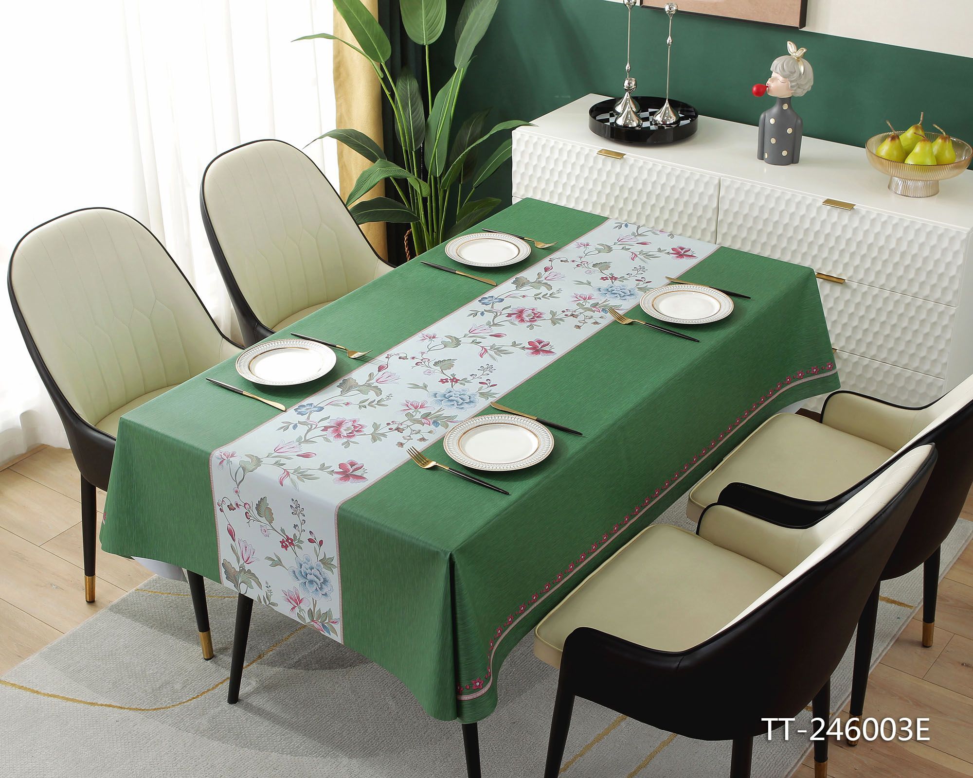 Flower Vinyl Table Cloth Plastic Tablecloth Rolls PVC Table Cover