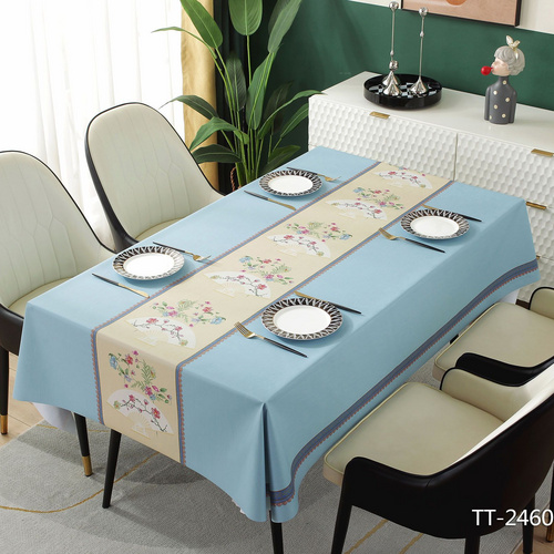 Flower Vinyl Table Cloth Plastic Tablecloth Rolls PVC Table Cover