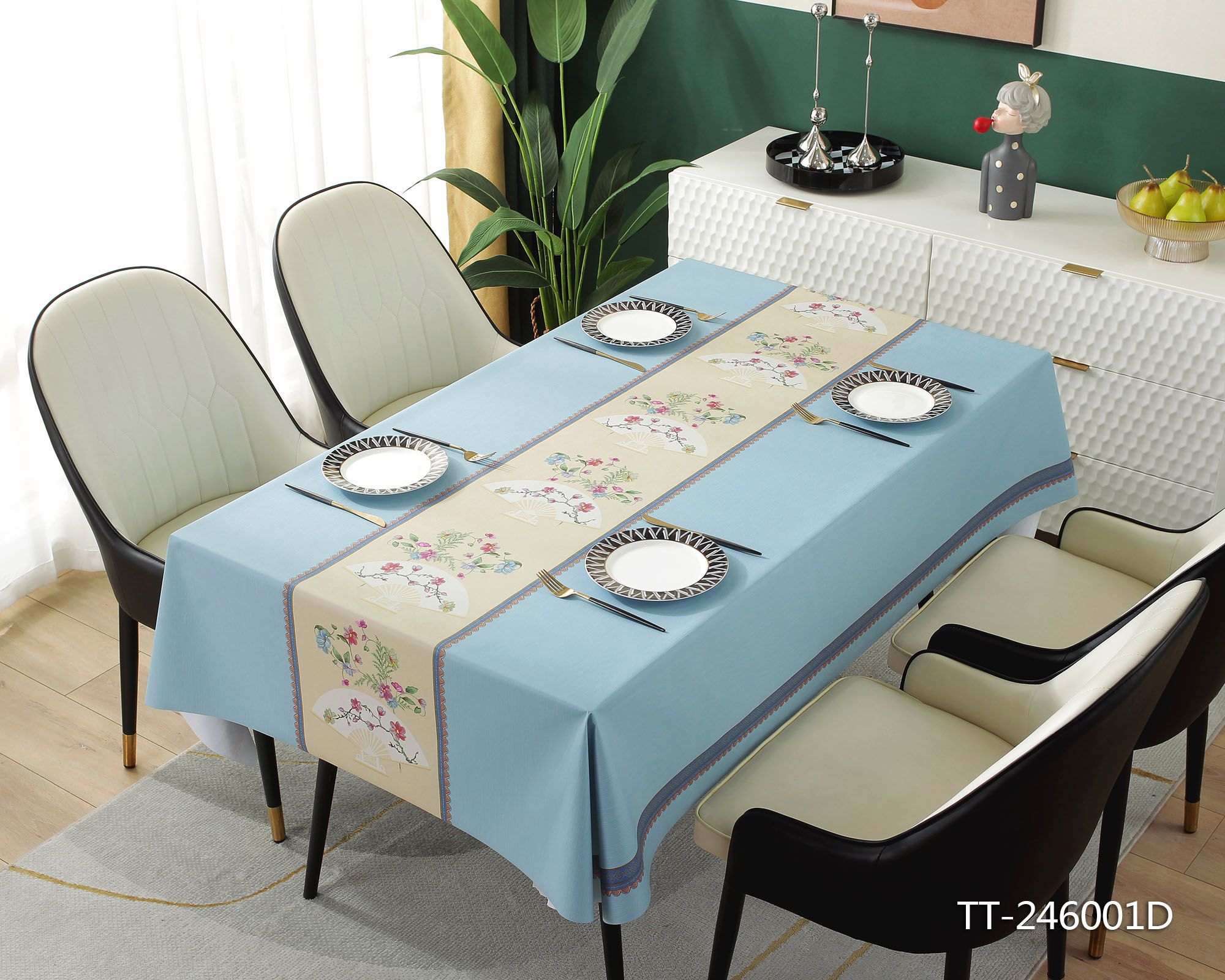 Flower Vinyl Table Cloth Plastic Tablecloth Rolls PVC Table Cover