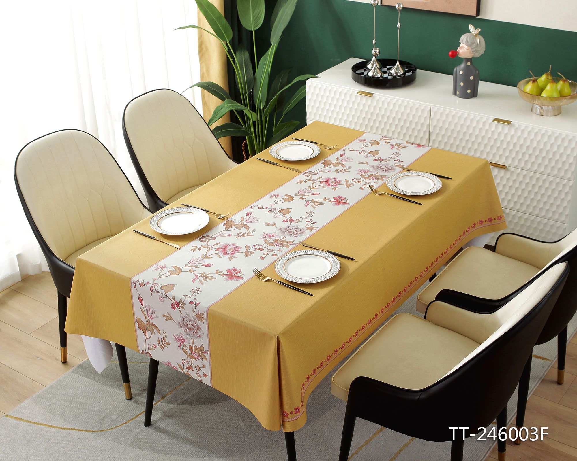 Flower Vinyl Table Cloth Plastic Tablecloth Rolls PVC Table Cover