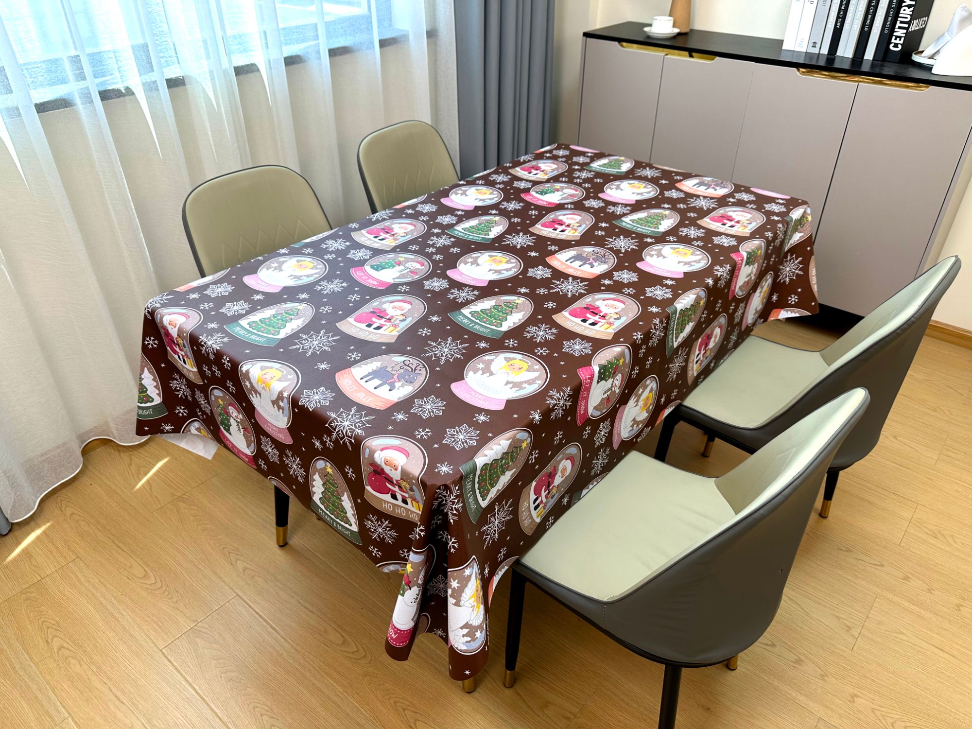 Wholesale Rectangle Christmas Cloth Luxury Plastic Table Covers oil proof table cover Tablecloth