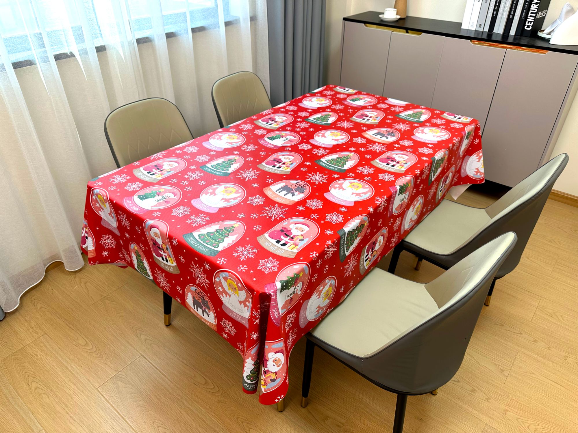 Wholesale Rectangle Christmas Cloth Luxury Plastic Table Covers oil proof table cover Tablecloth