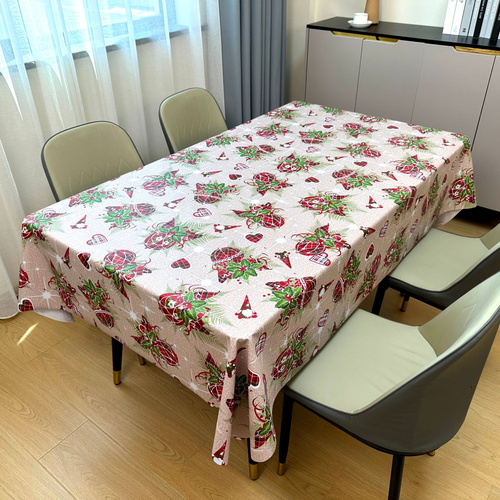 Wholesale Rectangle Christmas Cloth Luxury Plastic Table Covers oil proof table cover Tablecloth