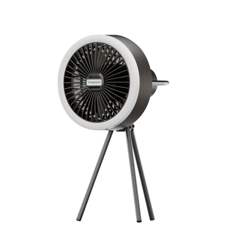 Outdoor Portable Rechargeable Solar Camping Table Fan