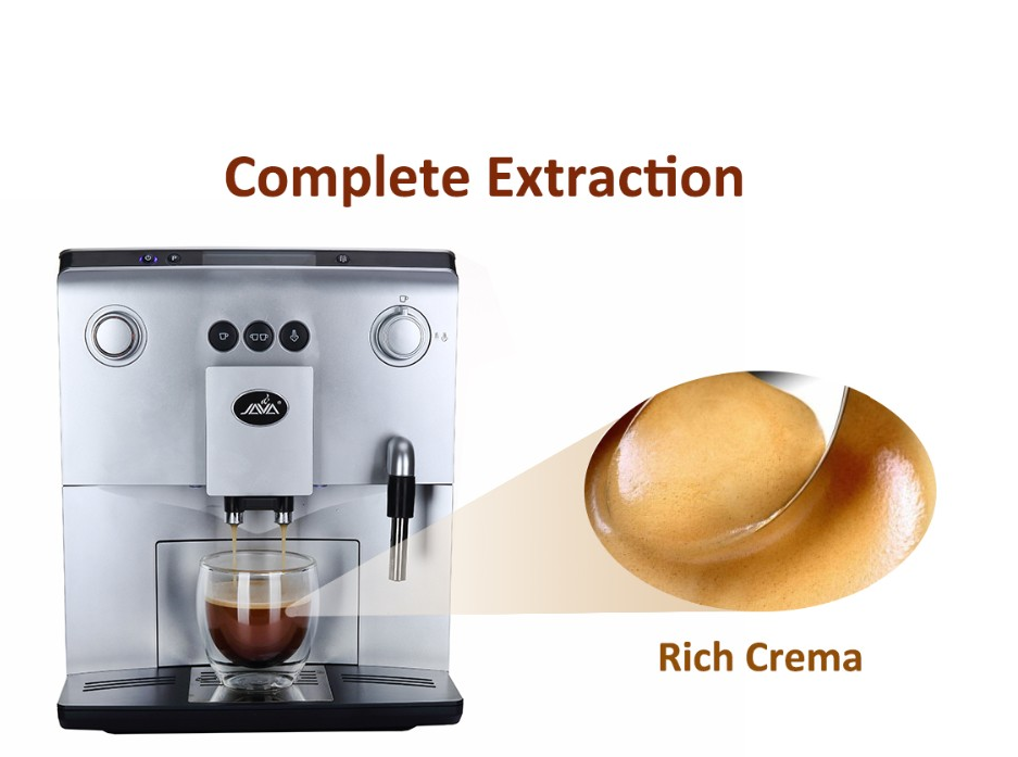 Espresso and coffee machine with cappuccino assembly and double boiler