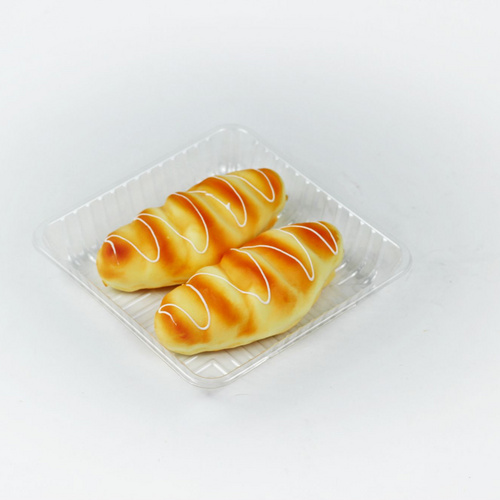 Clear Plastic Food Tray for Fruit Veggie Snack Cake Food Grad PET Rectangular Serving Platter