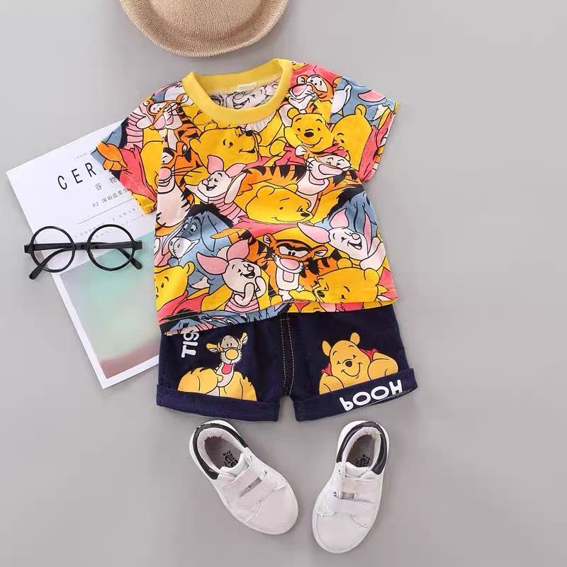 100% Cotton Cartoon Boys Clothing Set 6-12 years Kids Clothing