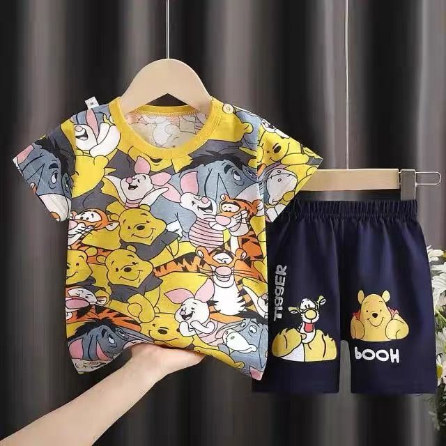 100% Cotton Cartoon Boys Clothing Set 6-12 years Kids Clothing