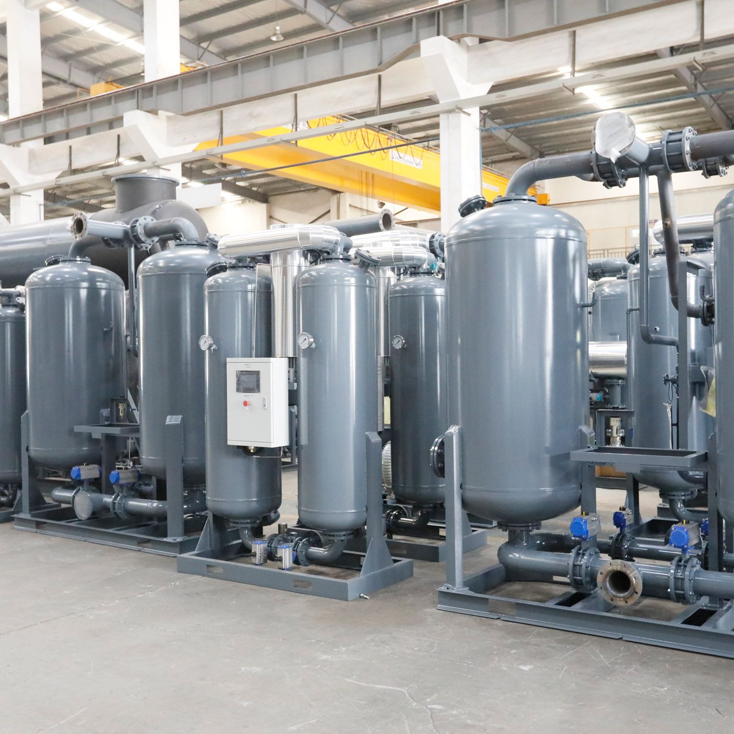 Blower purge desiccant air dryer