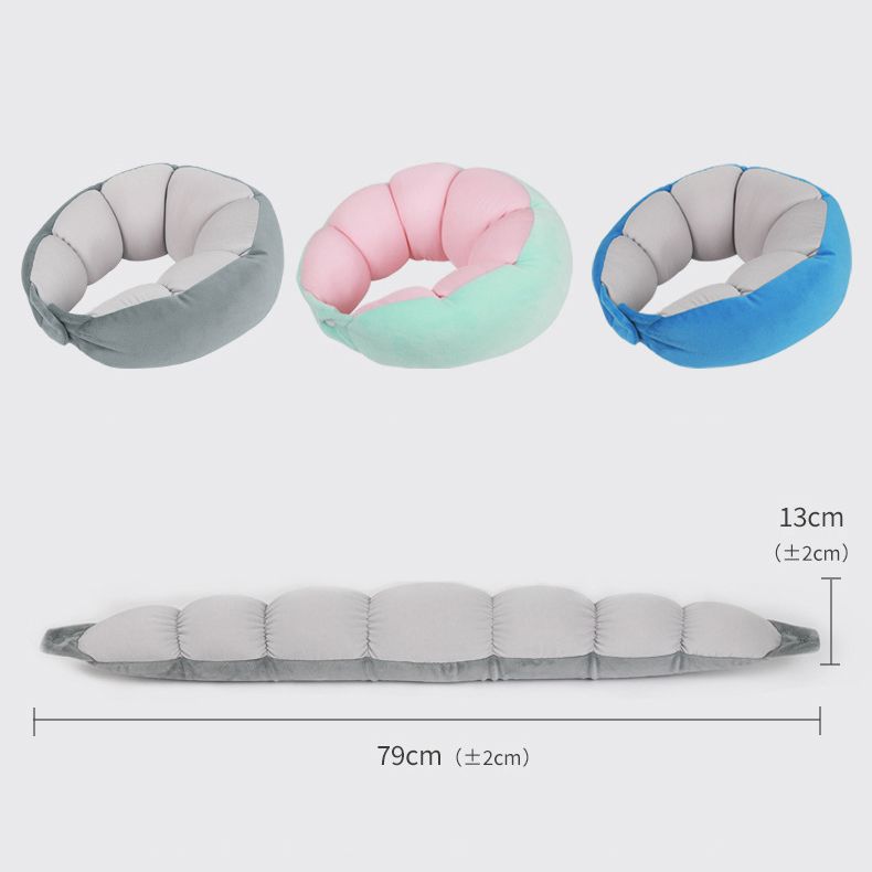 Customizable Logo Soft Foam Travel Pillow U-Shaped Plush Car Neck Pillow