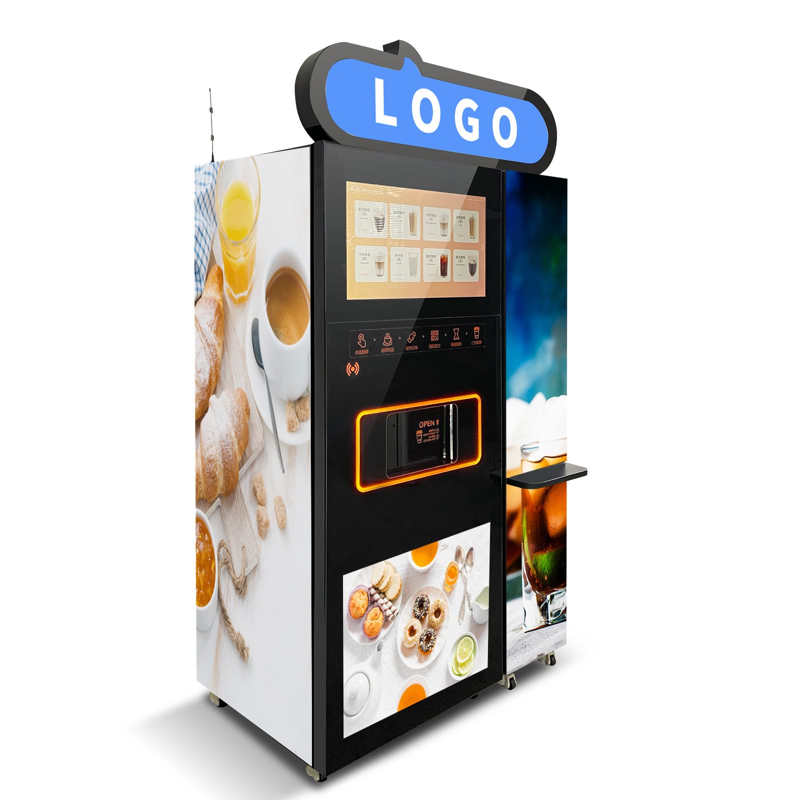 24 Hours Self-Service Automatic Coffee with Ice Maker