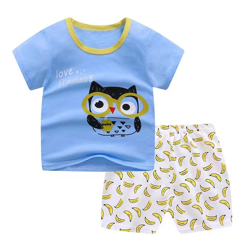 Suppliers China Summer Children Wear Clothes Cartoon Casual Cotton Kids Clothing Sets