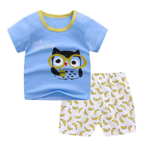 Suppliers China Summer Children Wear Clothes Cartoon Casual Cotton Kids Clothing Sets